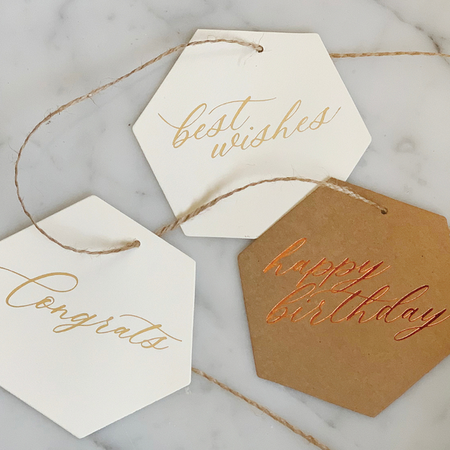 Hexagon Gift Tags - Set of 12