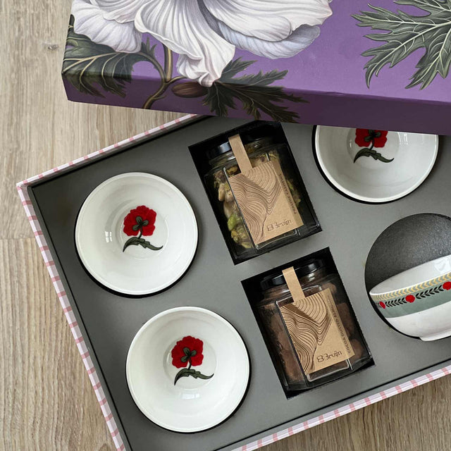 4 bowls & 2 Bruijn Lilac Gift Box
