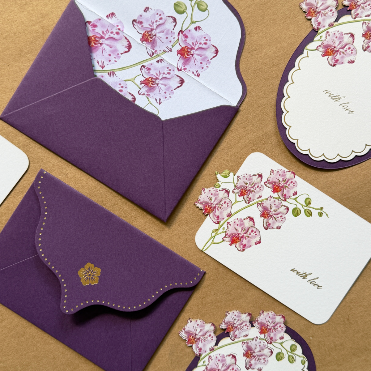 Orchid Stationery Set