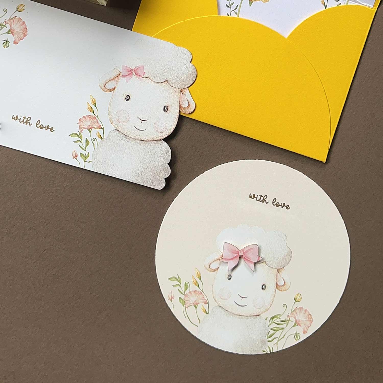 Sheep and Floral Stationery Set