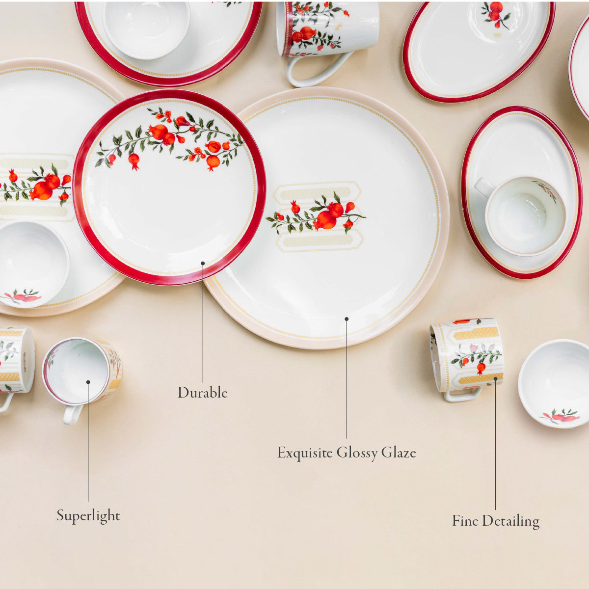 Anaar - Set of 4 Starter Plates