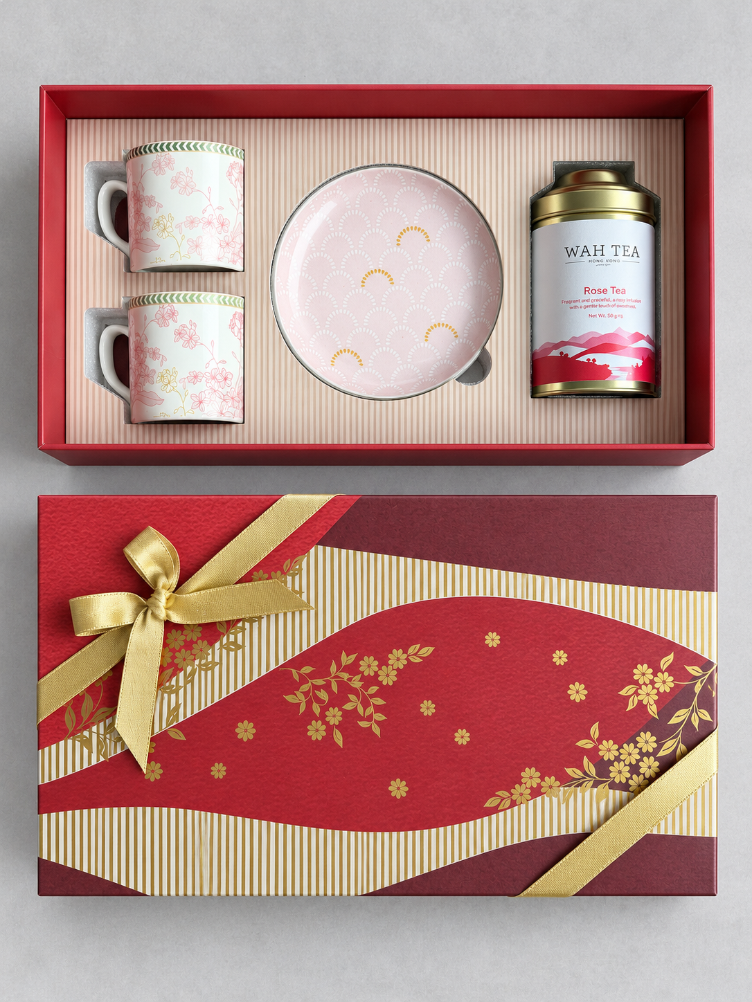 Cup & Tea plates Gift Set - Vintage Garden