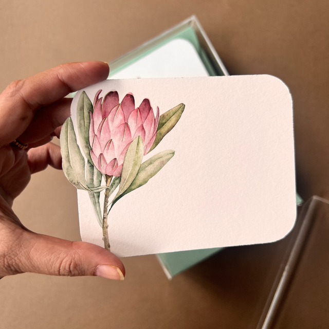 Protea Floral Stationery