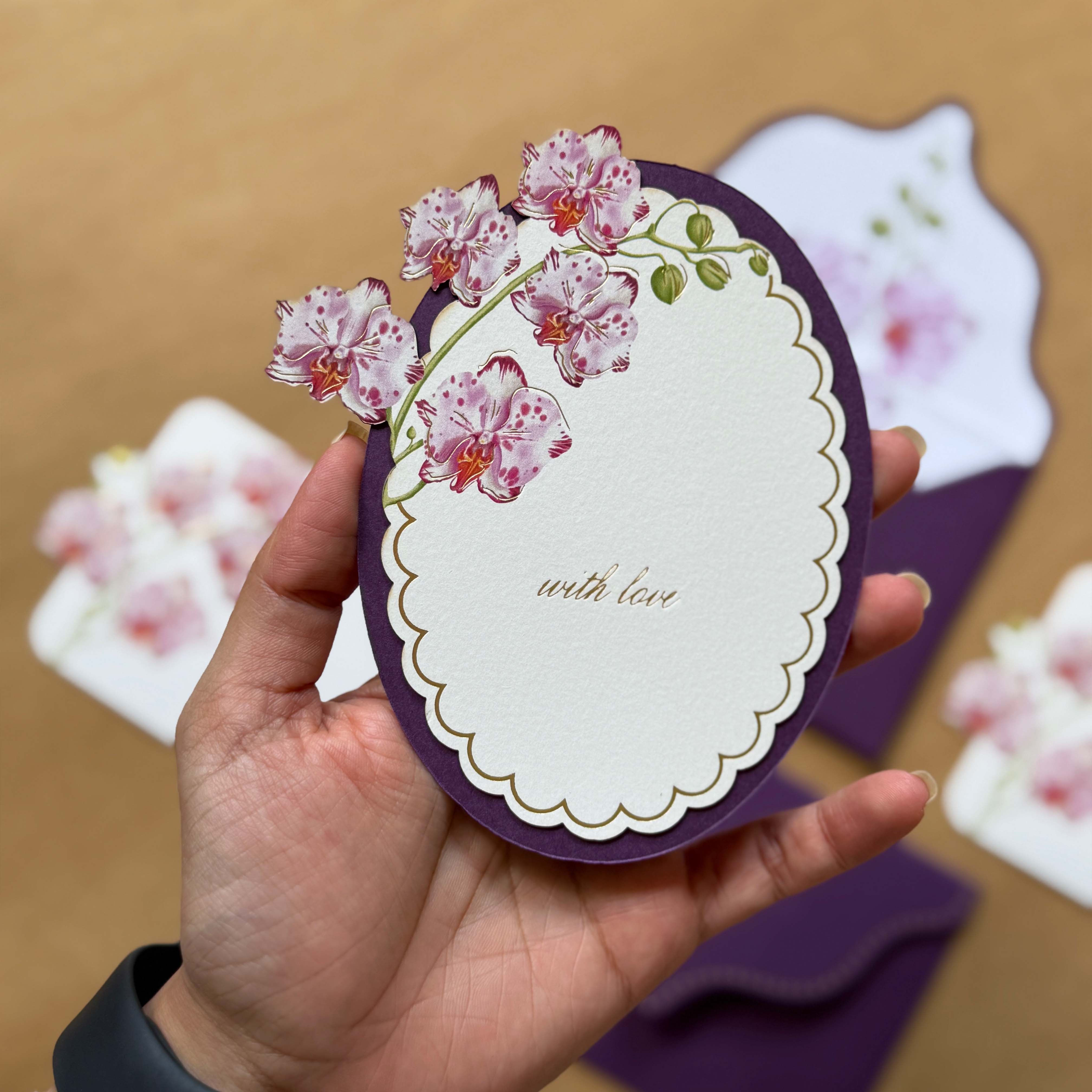 Orchid Stationery Set