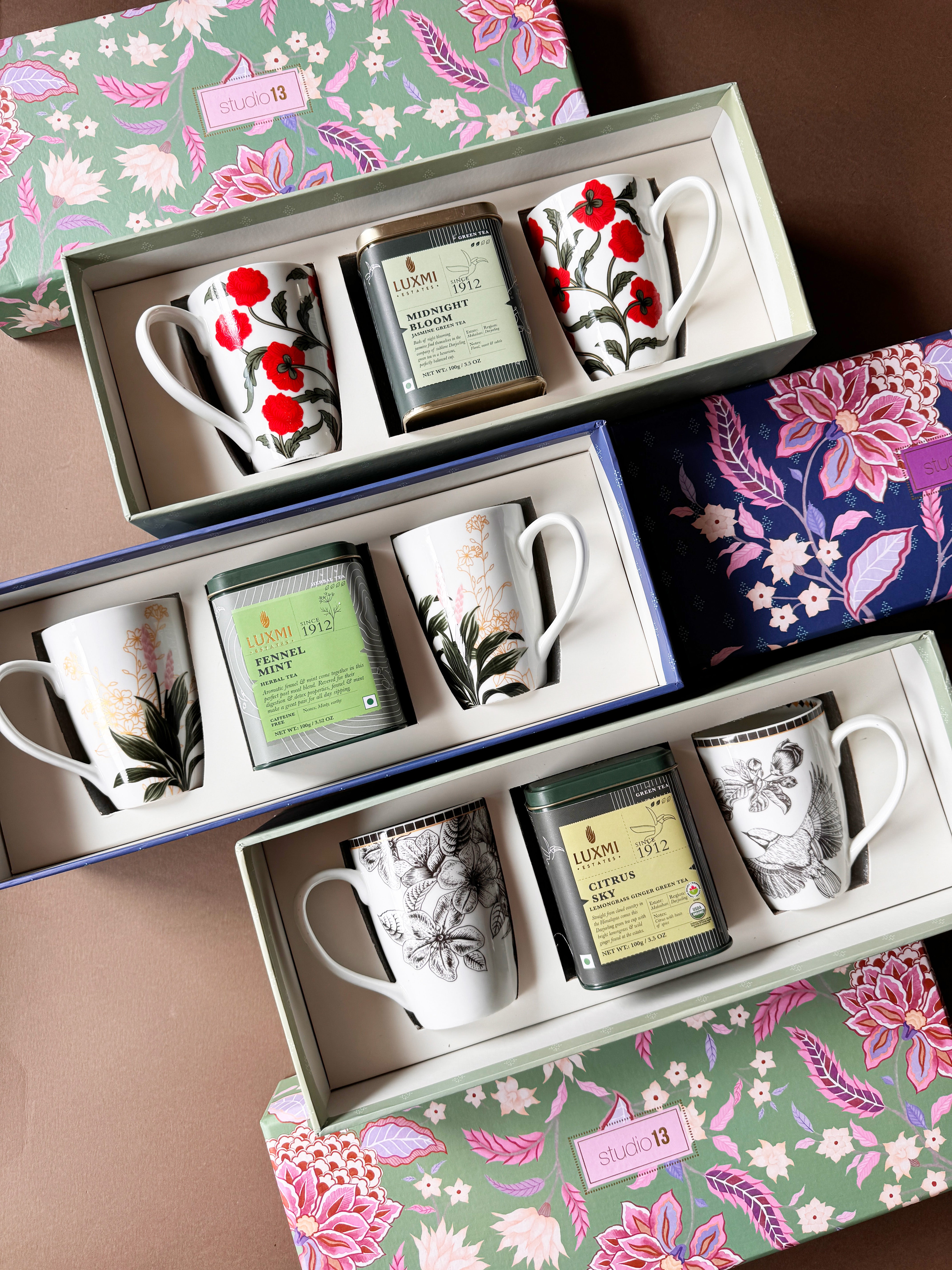 2 Mugs & Tea Tin Gift Box