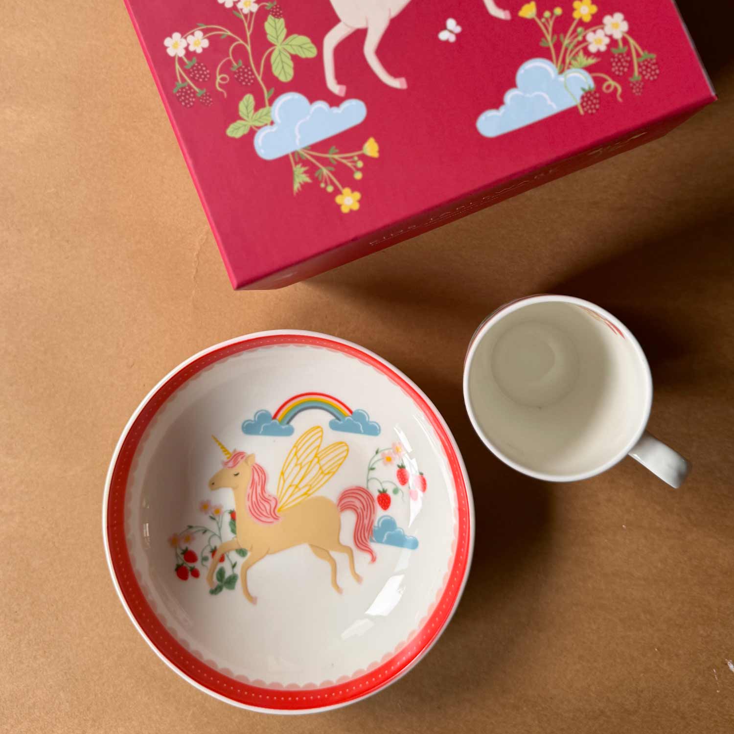 Unicorn Breakfast Set – Bowl & Mug
